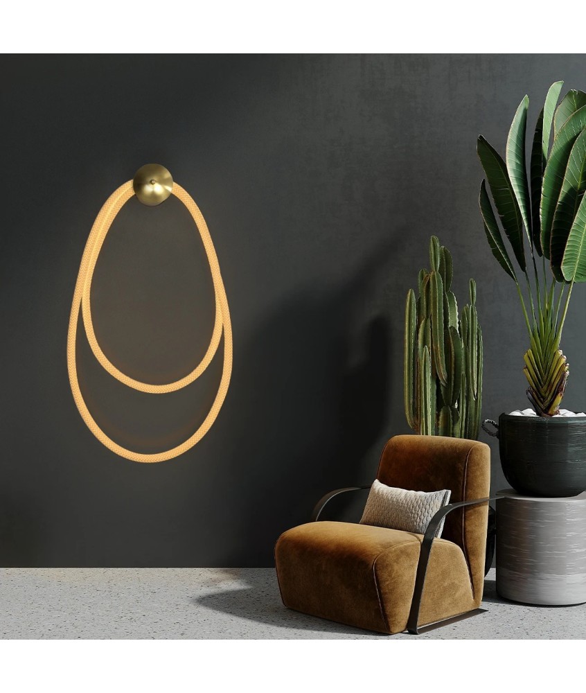 kelvo® GLOW KLV-101-0170 Φωτιστικό Τοίχου - Απλίκα LED 45W 4500lm 360° AC 220-240V IP20 Ρυθμιζόμενο Λευκό CCT με Χειριστήριο από 2700K έως 6000K Dimmable - Lumileds SMD Chip - Χρυσό Πλατίνα - Μ30 x Π15 x Υ110cm - 3 Χρόνια Εγγύηση